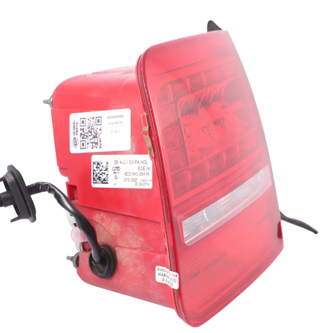 Trunk Bootlid Tail Light Lamp Inner Right O/S to Audi S8 D3 Rear with Part number 4E0945094H Audi S8 D3 Rear Trunk Bootlid Tail Light Lamp Inner Right O/S - SKU 4E0945094H - Part number 4E0945094H