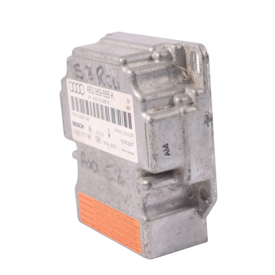 Audi A8 4E S8 D3 Moduł SRS Poduszki Powietrznej Airbag Bosch - SKU 4E0959655K - Numer Części 4E0959655K
