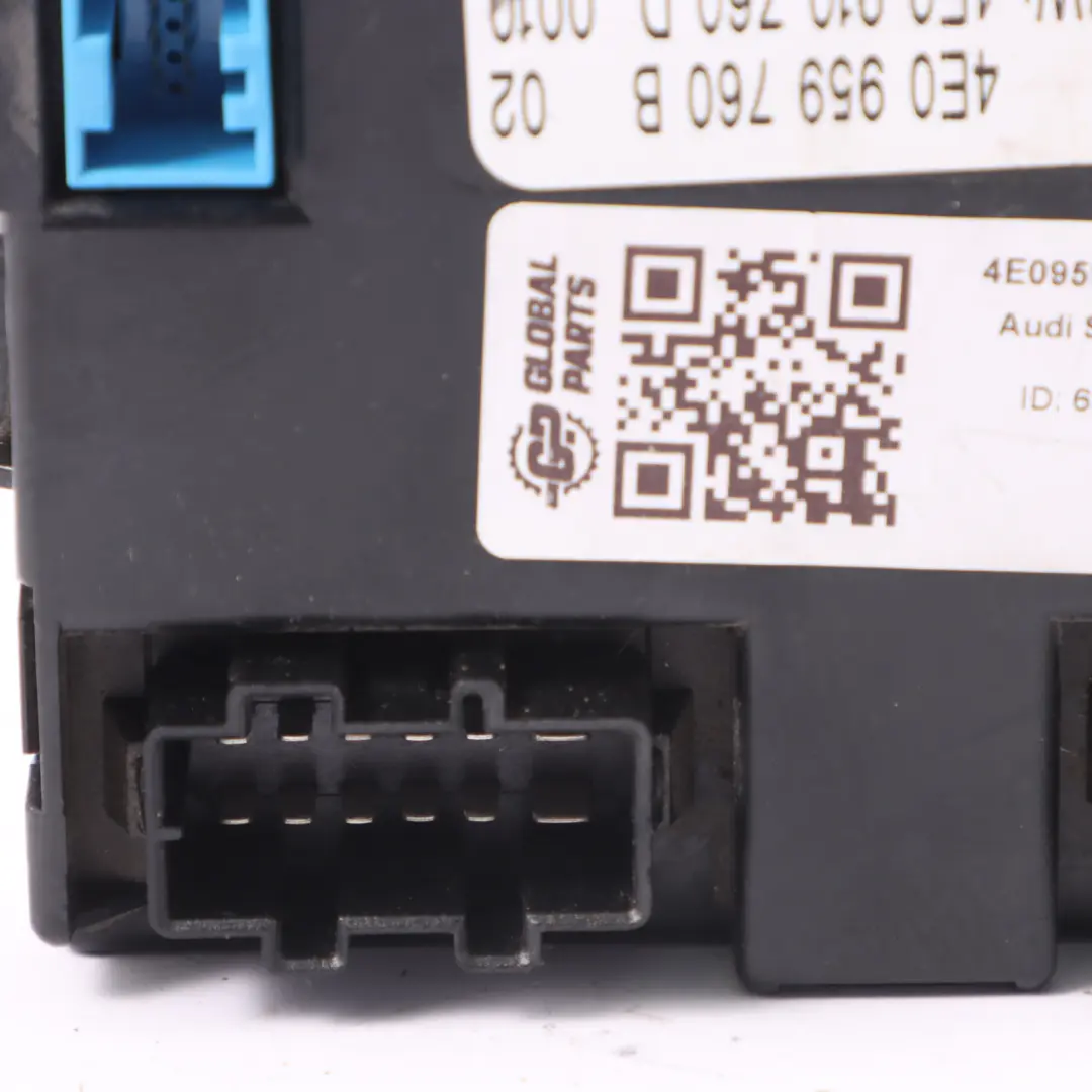 Módulo del Asiento Delantero Derecho Izquierdo Memoria para Audi A8 S8 D3 con número de pieza 4E0959760B Audi A8 S8 D3 Módulo del Asiento Delantero Derecho Izquierdo Memoria - SKU 4E0959760B - Número de pieza 4E0959760B