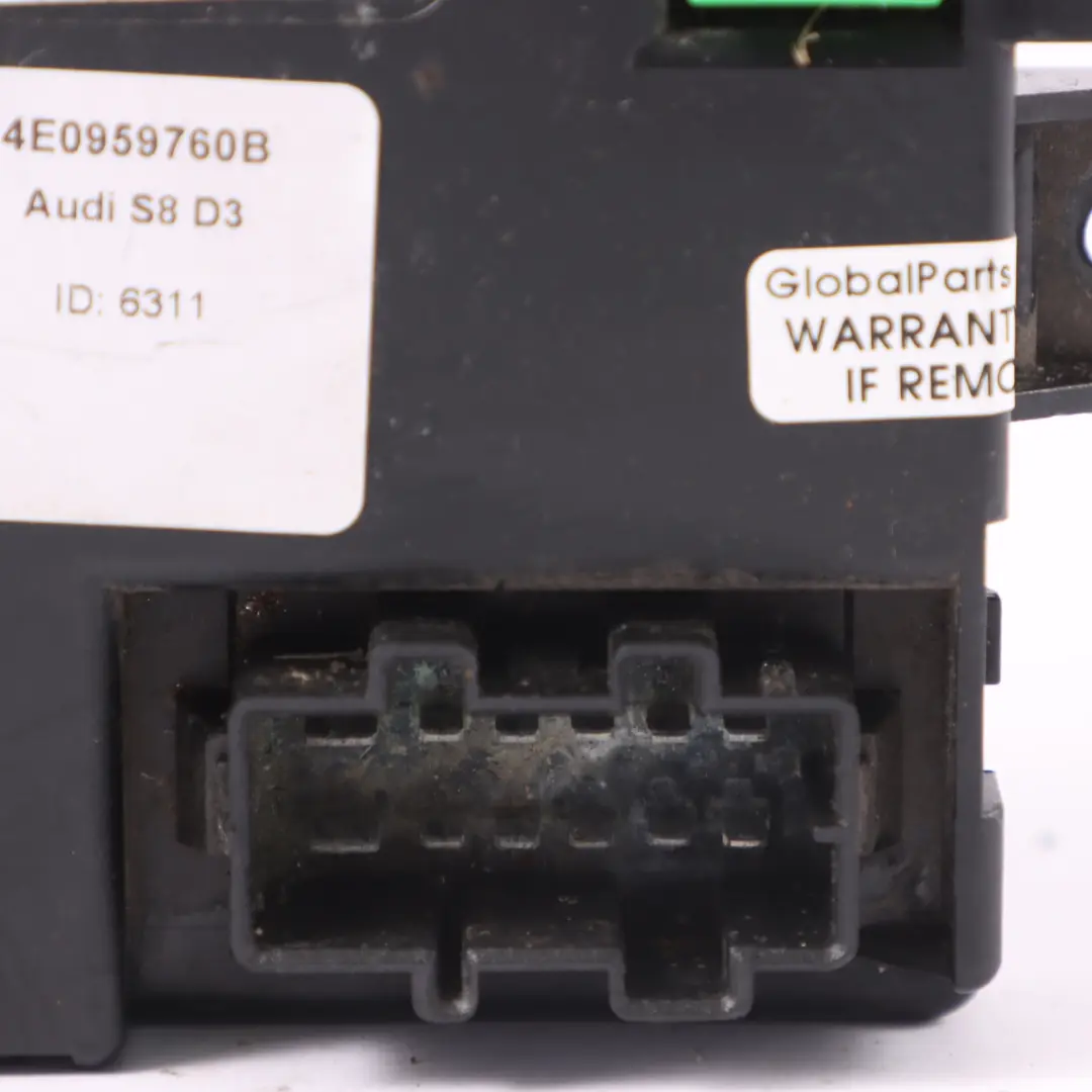 Audi A8 S8 D3 Modulo di sedili anteriori destra sinistra memoria - SKU 4E0959760B - Numero di parte 4E0959760B