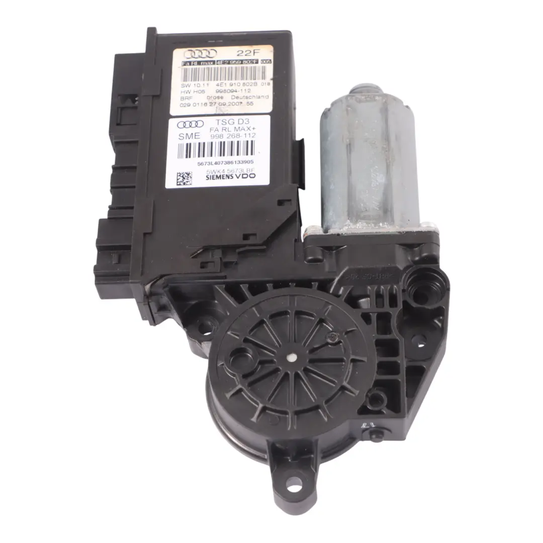 Audi A8 4E S8 D3 Moteur Lève-Vitre Avant Droit Régulateur - SKU 4E1910802B - Numéro de pièce 4E1910802B