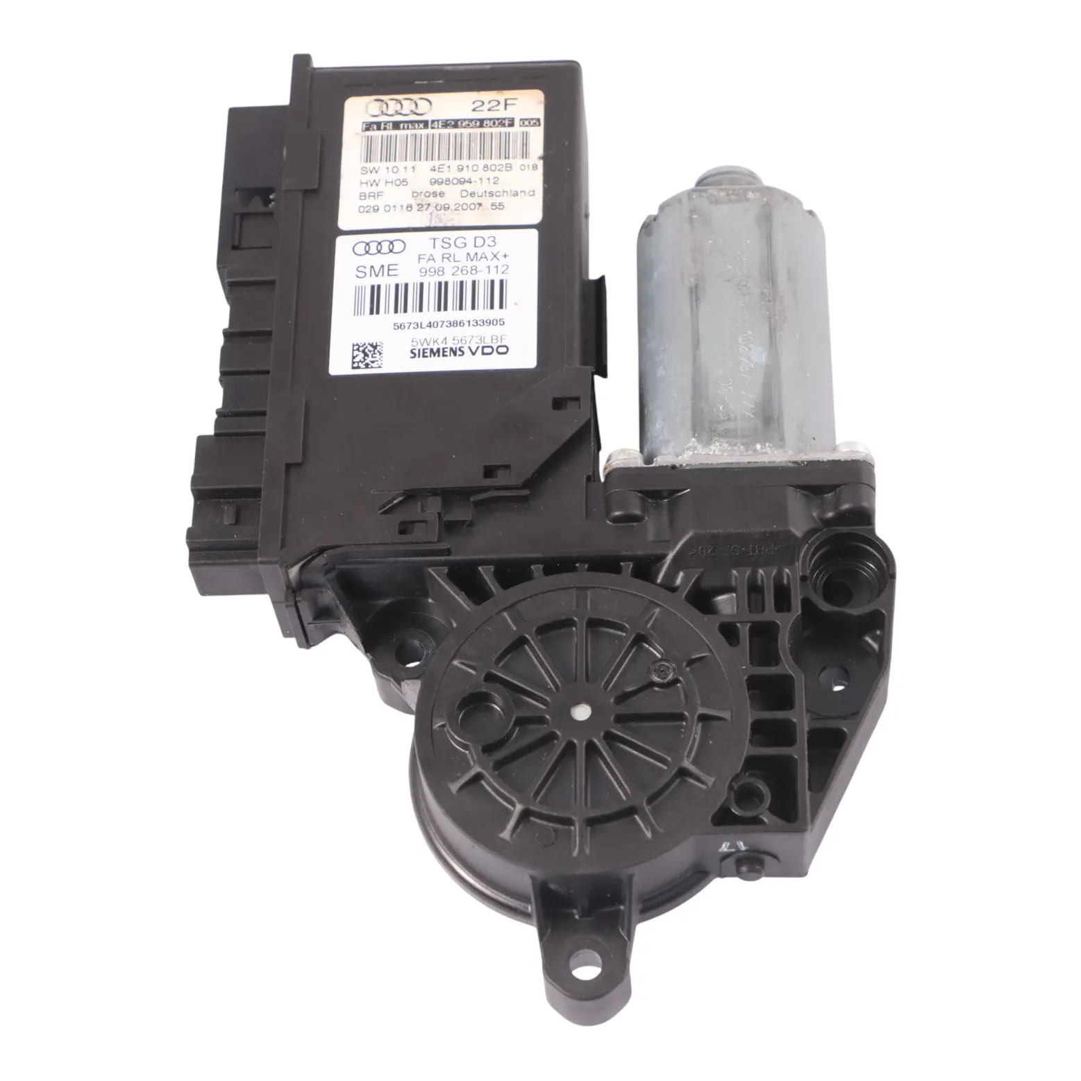 Audi A8 4E S8 D3 Window Lifter Motor Front Right O/S Regulator 4E1910802B