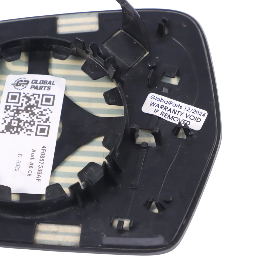 Inserto vetro specchietto retrovisore destro per Audi A6 C6 con numero di parte 4F0857536AF Audi A6 C6 Inserto vetro specchietto retrovisore destro - SKU 4F0857536AF - Numero di parte 4F0857536AF