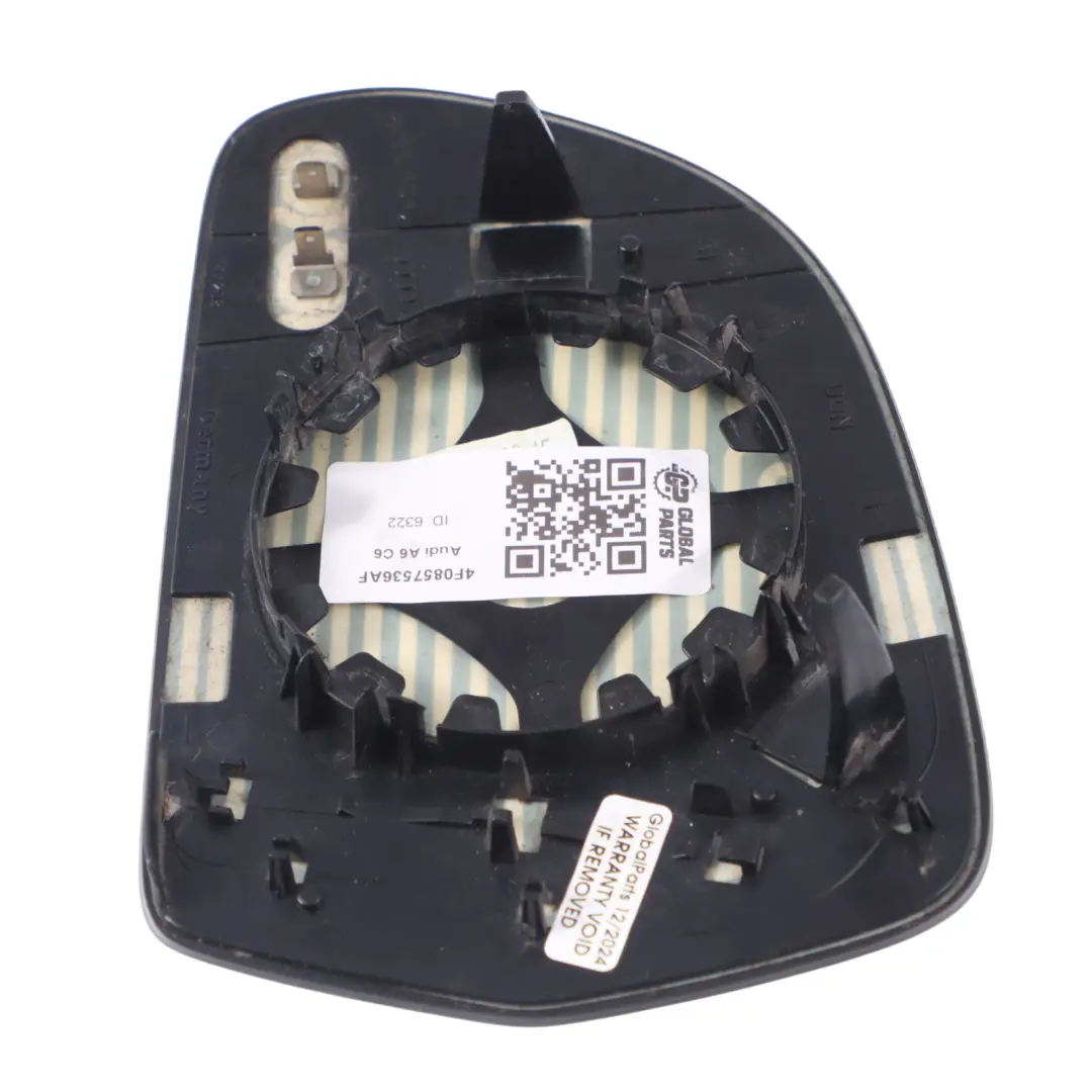Wkład Szkło Lusterka Bocznego Prawy Przód do Audi A6 C6 o numerze 4F0857536AF Audi A6 C6 Wkład Szkło Lusterka Bocznego Prawy Przód - SKU 4F0857536AF - Numer Części 4F0857536AF