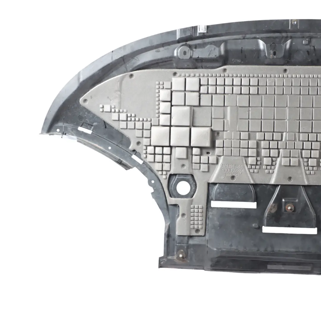 Under Engine Undertray Rust Shield to Audi A6 C6 with Part number 4F0863821T Audi A6 C6 Under Engine Undertray Rust Shield - SKU 4F0863821T - Part number 4F0863821T