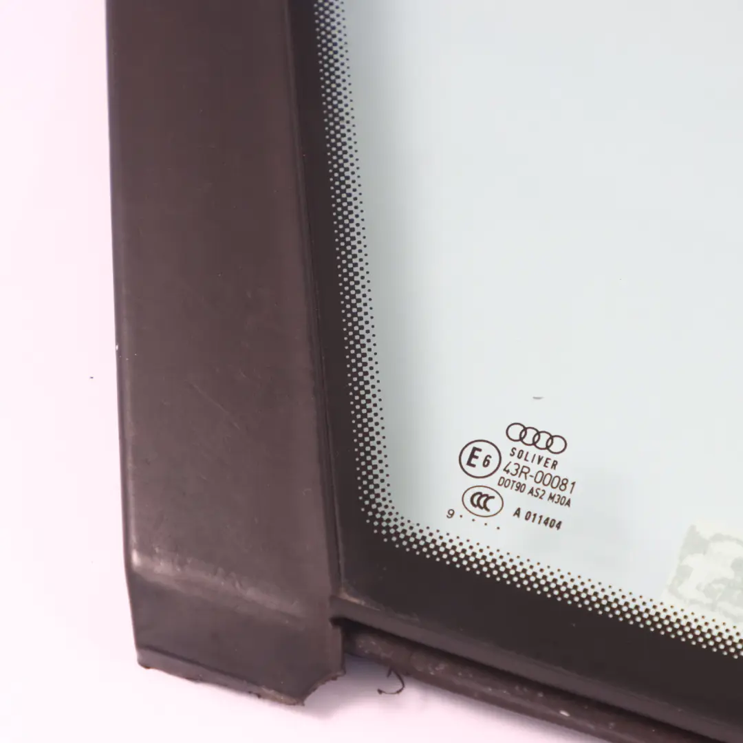 Trasero Cuarto Triángulo Ventana Vidrio Izquierdo AS2 para Audi A6 C6 con número de pieza 4F5845B299 Audi A6 C6 Trasero Cuarto Triángulo Ventana Vidrio Izquierdo AS2 - SKU 4F5845B299 - Número de pieza 4F5845B299