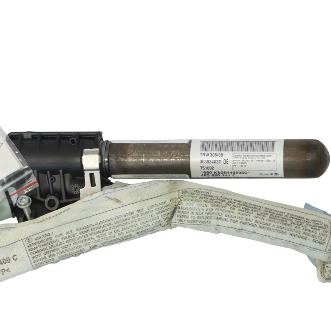 Cabezal Módulo Aire Techo Cortina Izquierda para Audi A6 C6 Berlina con número de pieza 4F5880741C Audi A6 C6 Berlina Cabezal Módulo Aire Techo Cortina Izquierda - SKU 4F5880741C - Número de pieza 4F5880741C