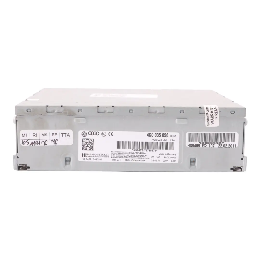 Audi A4 B8 Tuner Wzmacniacz Nawigacja Radia Radiowy MMI Moduł - SKU 4G0035056 - Numer Części 4G0035056
