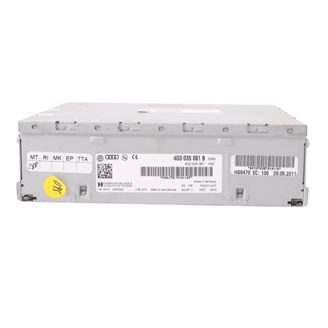 Audi A5 8T Sistema Navigazione Principale Computer Satellitare CIC - SKU 4G0035061B - Numero di parte 4G0035061B