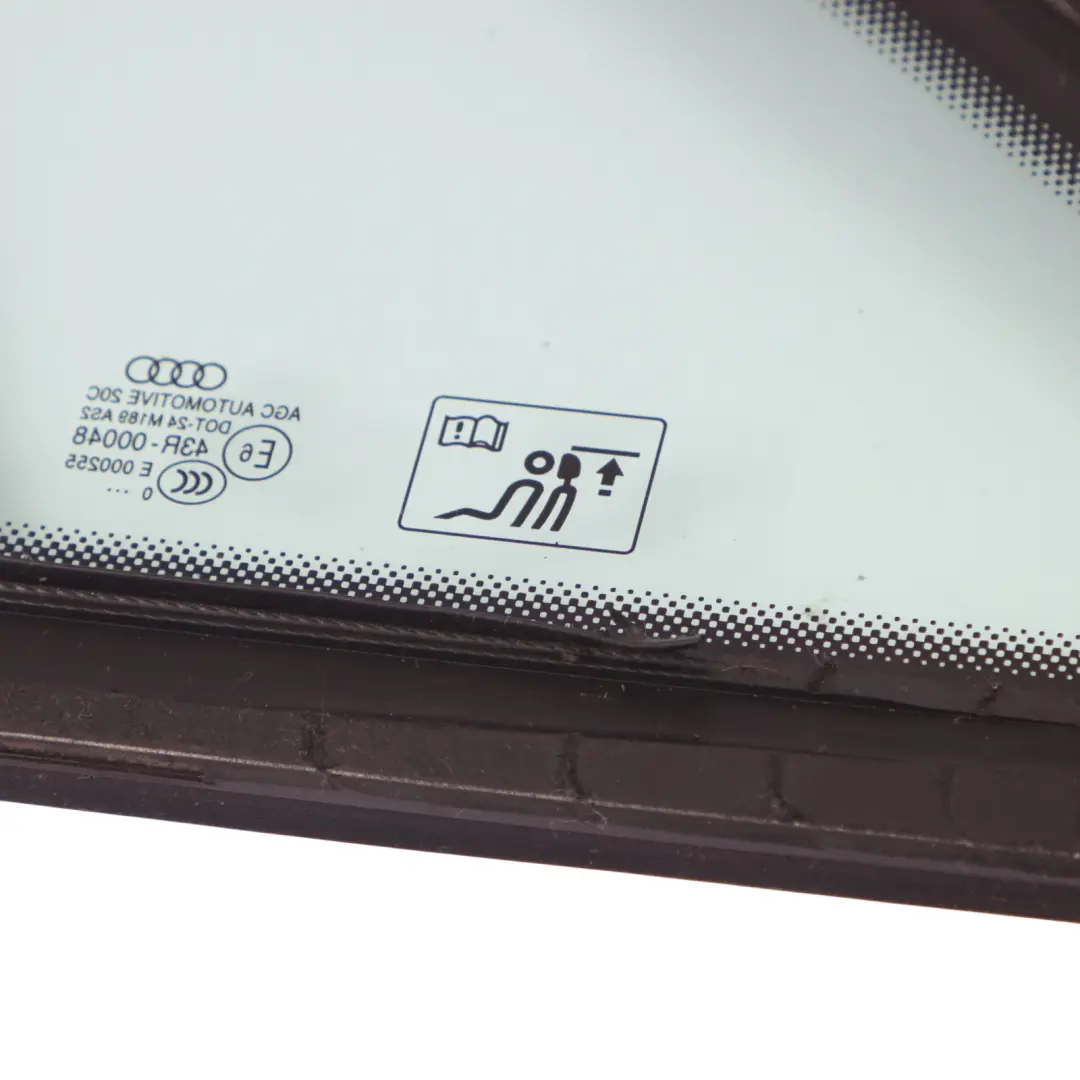 Audi A6 C7 Rear Side Window Glass Quarter Triangle Right O/S AS2 - SKU 4G5845300H-1 - Part number 4G5845300H