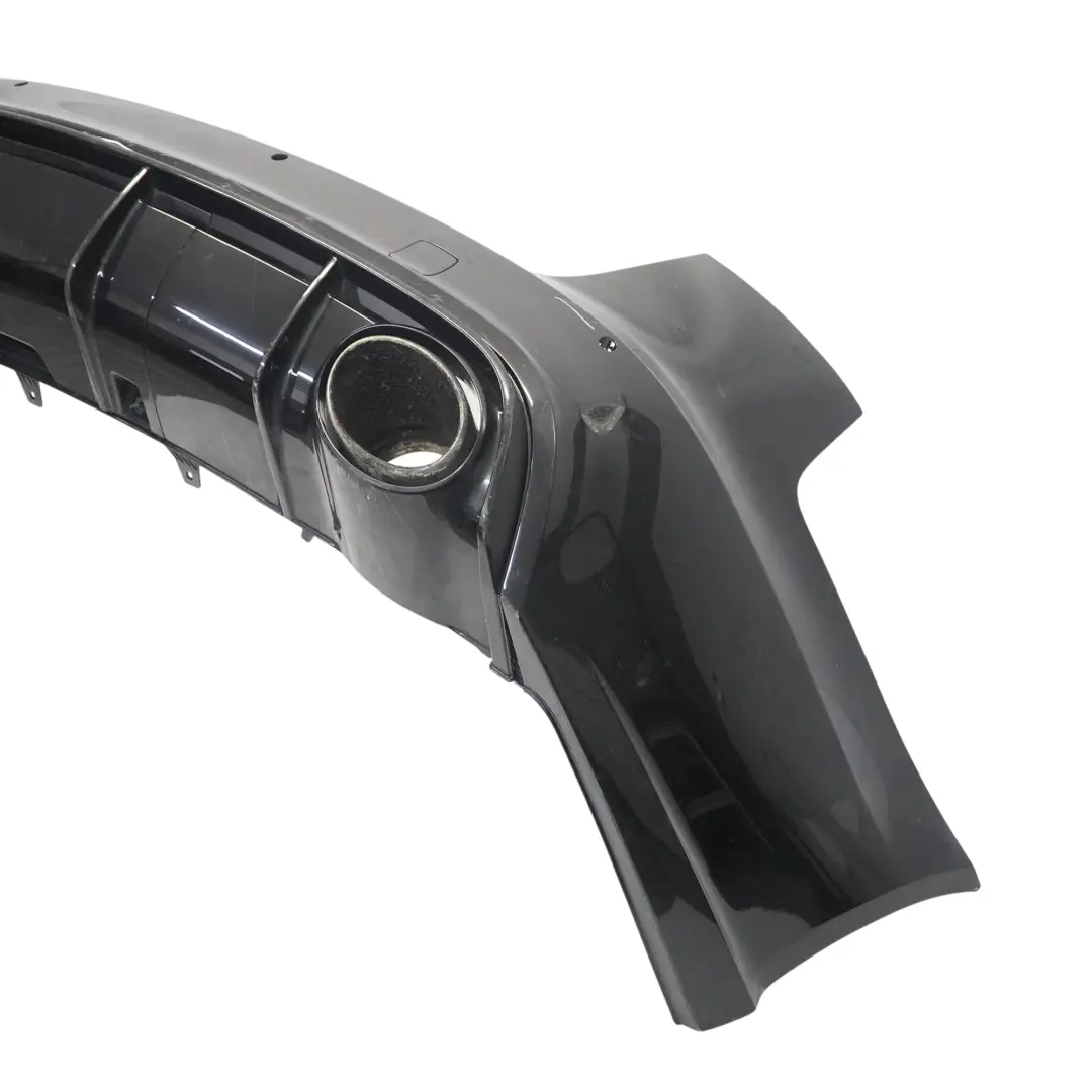 Bumper Trim Panel Covering Phantom Black - Z9Y to Audi RS6 C7 Rear with Part number 4G9807067J Audi RS6 C7 Rear Bumper Trim Panel Covering Phantom Black - Z9Y - SKU 4G9807067J-PHB - Part number 4G9807067J