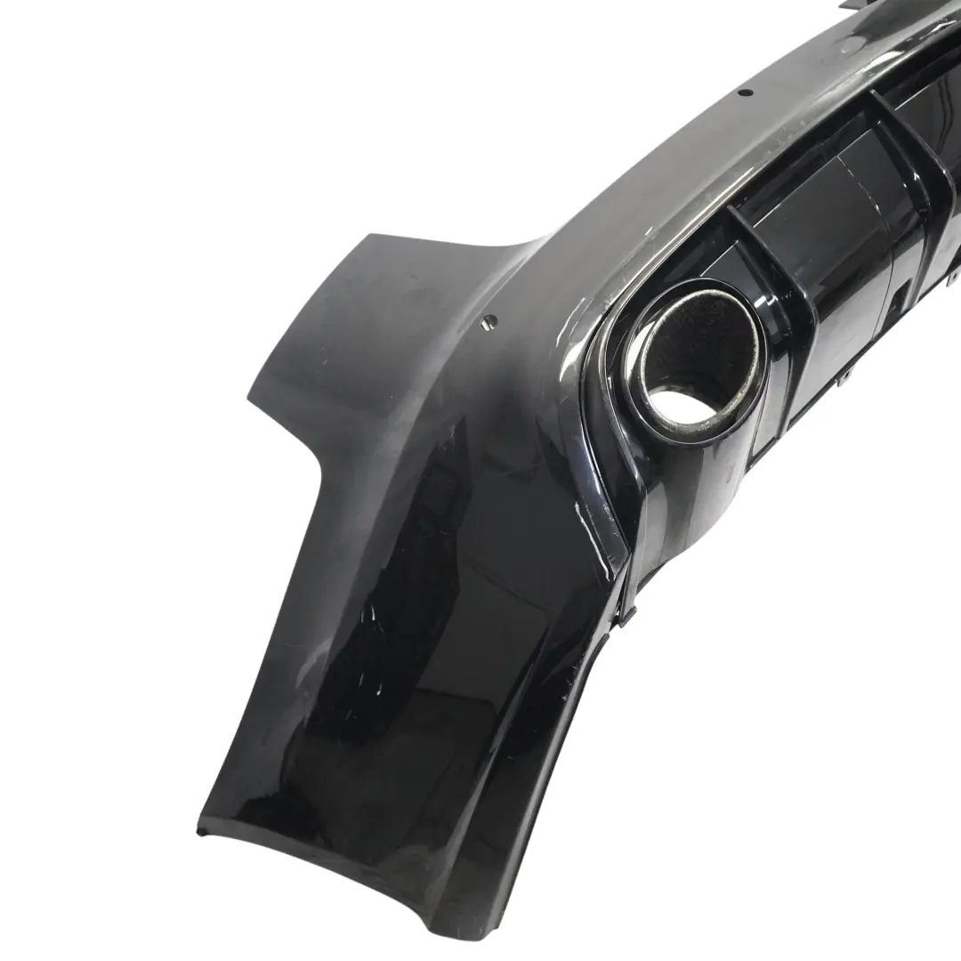 Bumper Trim Panel Covering Phantom Black - Z9Y to Audi RS6 C7 Rear with Part number 4G9807067J Audi RS6 C7 Rear Bumper Trim Panel Covering Phantom Black - Z9Y - SKU 4G9807067J-PHB - Part number 4G9807067J