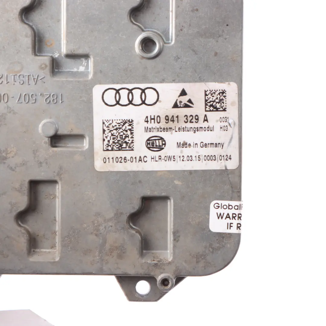 Audi A7 4G8 Module De Commande De Ballast De Phare Au Xénon Hella - SKU 4H0941329A - Numéro de pièce 4H0941329A