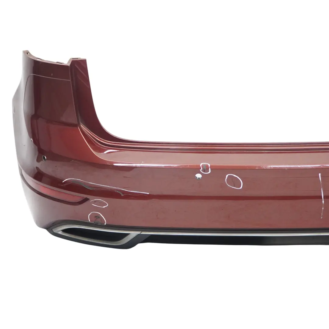 Bumper Rear Trim Panel Cover Cranberry Red Metallic - A3R to Volkswagen VW Golf SV with Part number 510807417T Volkswagen VW Golf SV Bumper Rear Trim Panel Cover Cranberry Red Metallic - A3R - SKU 510807417T-CRE - Part number 510807417T