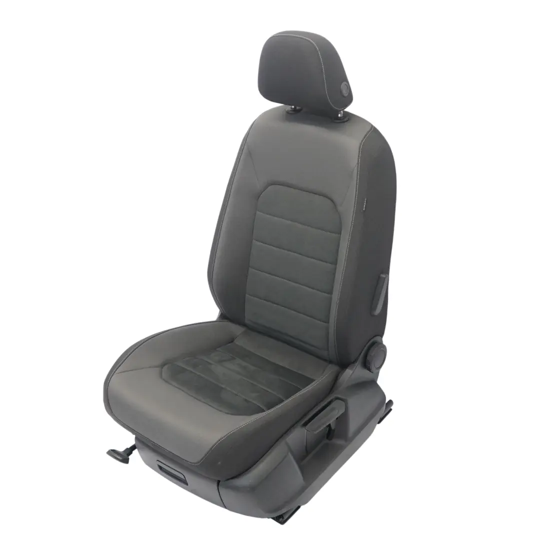 Front Left N/S Fabric Alcantara Black Quartz to Volkswagen Golf Sportsvan Seat with Part number 510881805FF Volkswagen Golf Sportsvan Seat Front Left N/S Fabric Alcantara Black Quartz - SKU 510881805FF-1 - Part number 510881805FF