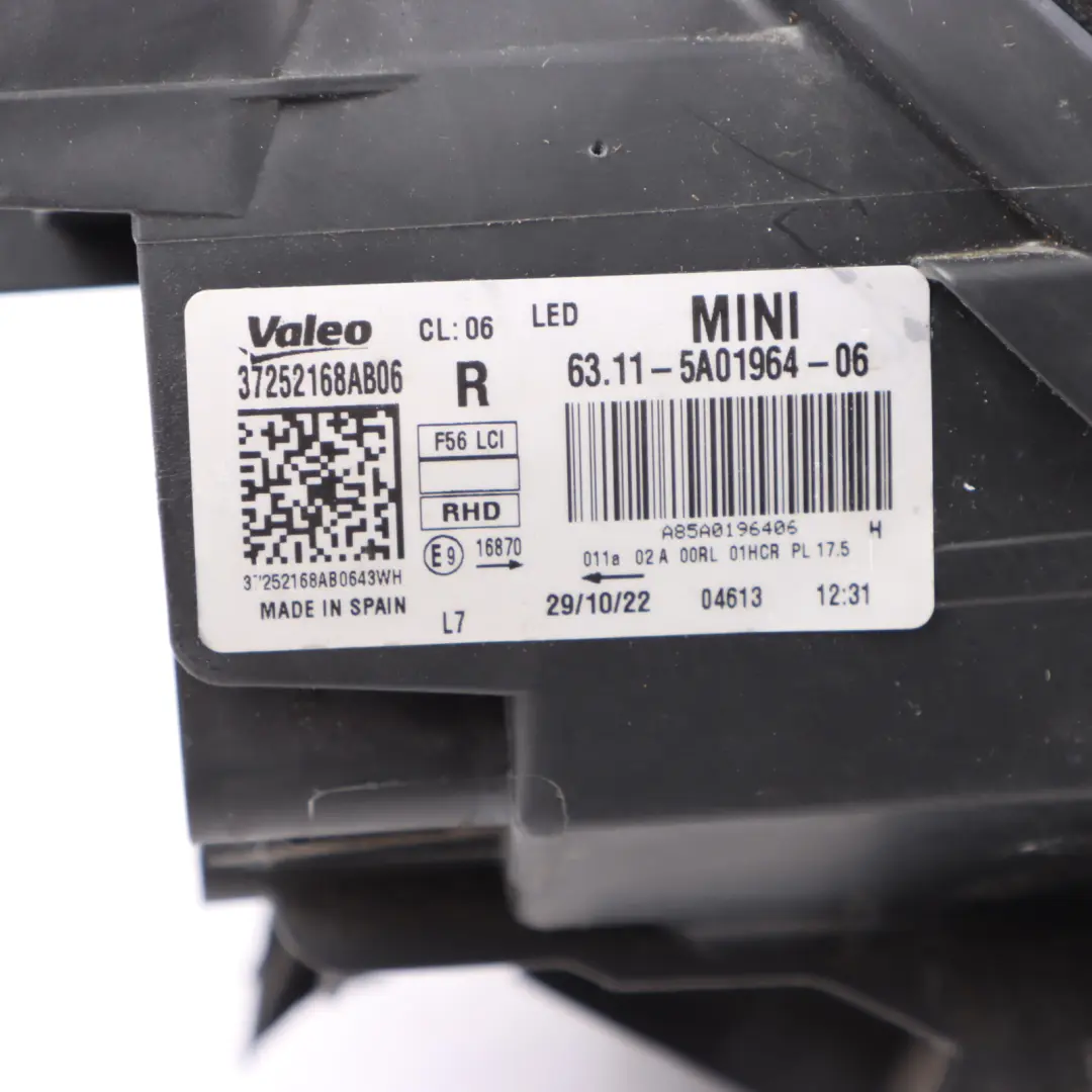 Headlight LED Right O/S LED Reflector Lamp to Mini Cooper F54 F56 LCI with Part number 5A01964 Mini Cooper F54 F56 LCI Headlight LED Right O/S LED Reflector Lamp - SKU RHD-5A01964 - Part number 5A01964
