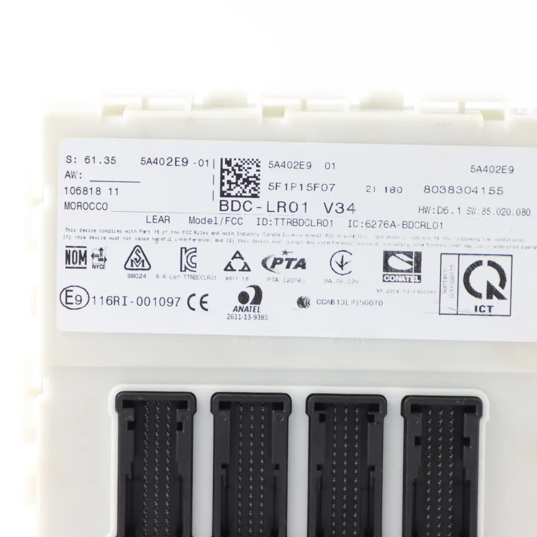 BDC FCC BSI Fuse Box Power Distribution Control Module Unit ECU to Mini F55 with Part number 5A402E9 Mini F55 BDC FCC BSI Fuse Box Power Distribution Control Module Unit ECU - SKU 5A402E9 - Part number 5A402E9