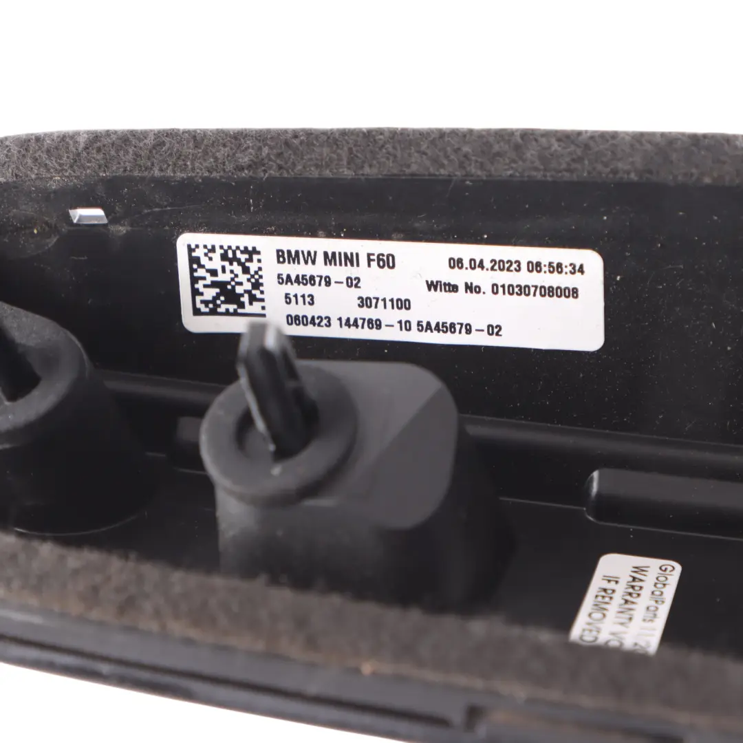 Boot Lid Handle Panel Switch Jet Black to Mini Countryman F60 Tailgate with Part number 5A45679 Mini Countryman F60 Tailgate Boot Lid Handle Panel Switch Jet Black - SKU 5A45679 - Part number 5A45679