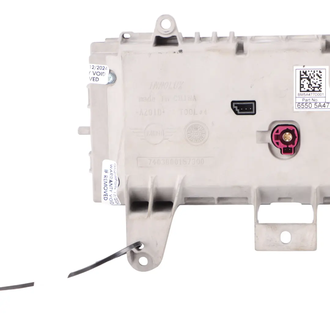 Écran multimédia multifonctions Sat Nav Écran tactile pour Mini F60 à propos du numéro de pièce 5A477D0 Mini F60 Écran multimédia multifonctions Sat Nav Écran tactile - SKU 5A477D0 - Numéro de pièce 5A477D0