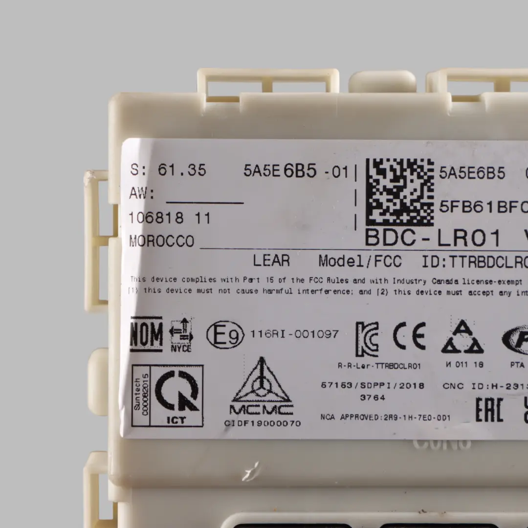 Body Control Comfort Unit Module BCM Unit ECU to Mini Cooper F54 with Part number 5A5E6B5 Mini Cooper F54 Body Control Comfort Unit Module BCM Unit ECU - SKU 5A5E6B5 - Part number 5A5E6B5