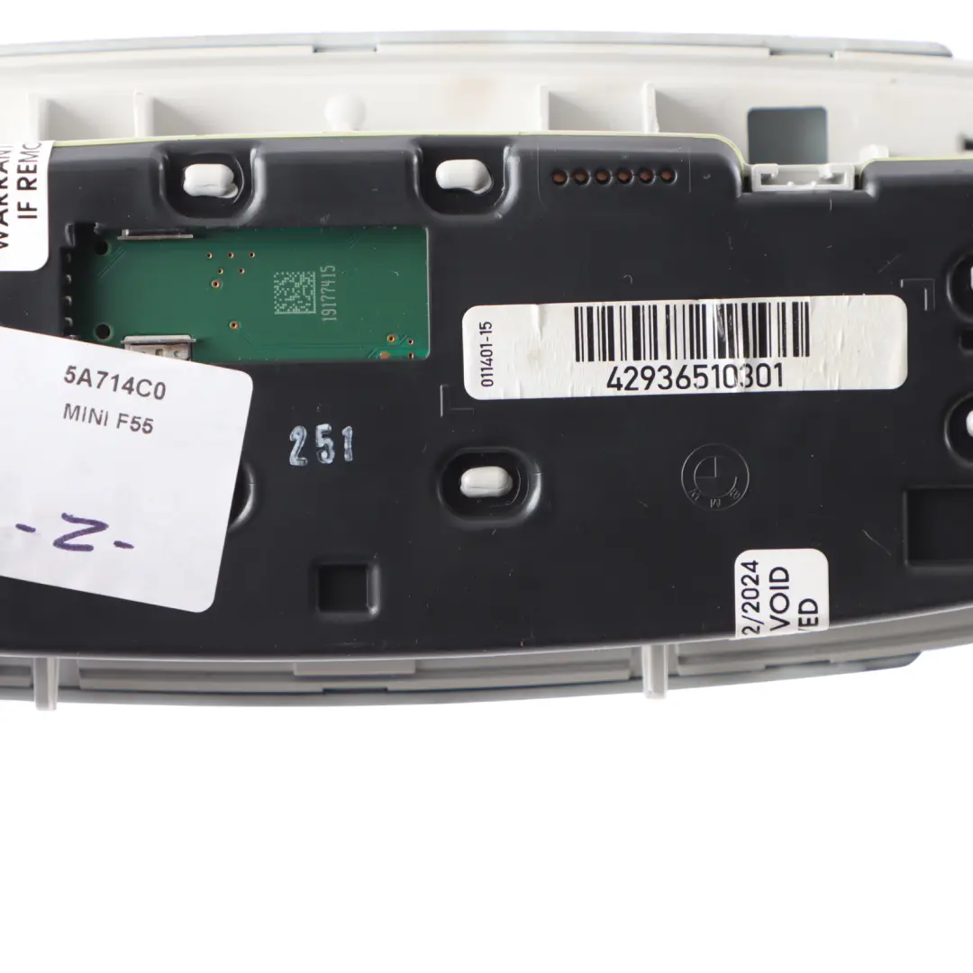 Interior Light Panel Mini F54 F55 F56 F60 Sunroof Control Unit to with Part number 5A714C0 Interior Light Panel Mini F54 F55 F56 F60 Sunroof Control Unit - SKU 5A714C0 - Part number 5A714C0