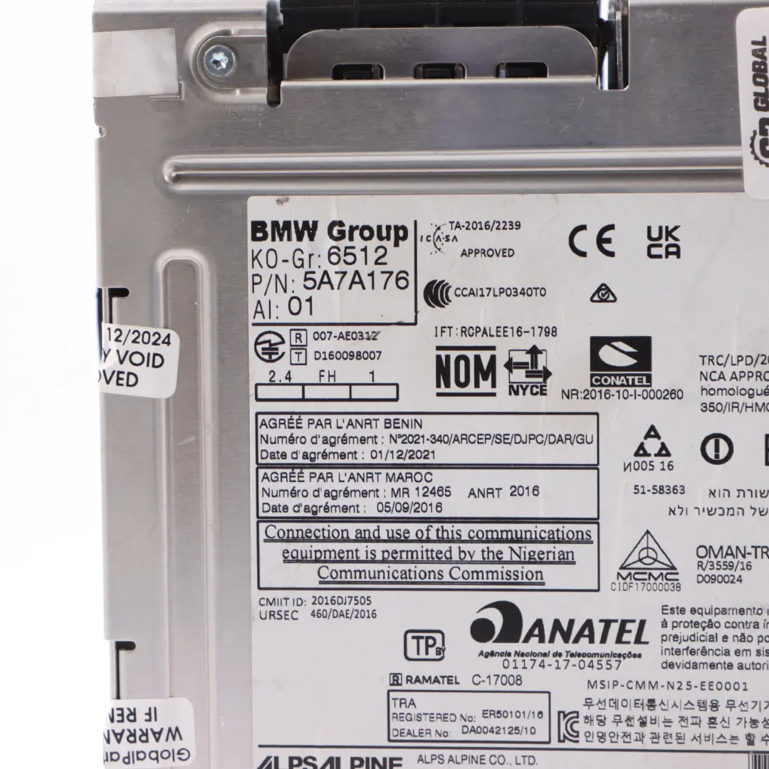 Sat Nav Player Head Unit ECU to Mini F60 BMW F39 F48 with Part number 5A7A176 Mini F60 BMW F39 F48 Sat Nav Player Head Unit ECU - SKU 5A7A176 - Part number 5A7A176