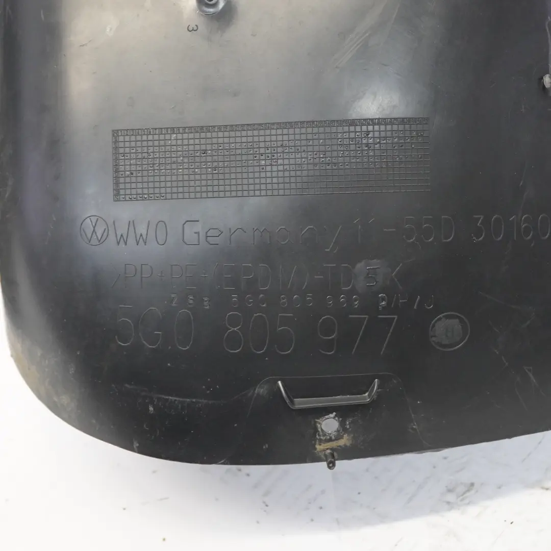 Volkswagen VW Golf SV Radlauf vorne links Liner Gehäuseplatte - SKU 5G0805969P - Teilenummer 5G0805969P