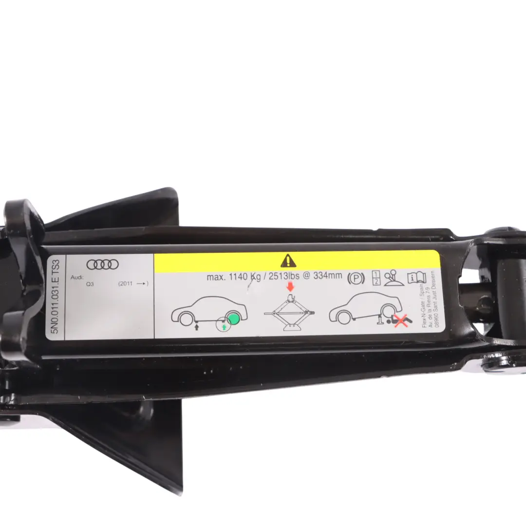 Audi Q3 8U Cric de voiture Cric de levage Outil de décomposition - SKU 5N0011031E - Numéro de pièce 5N0011031E