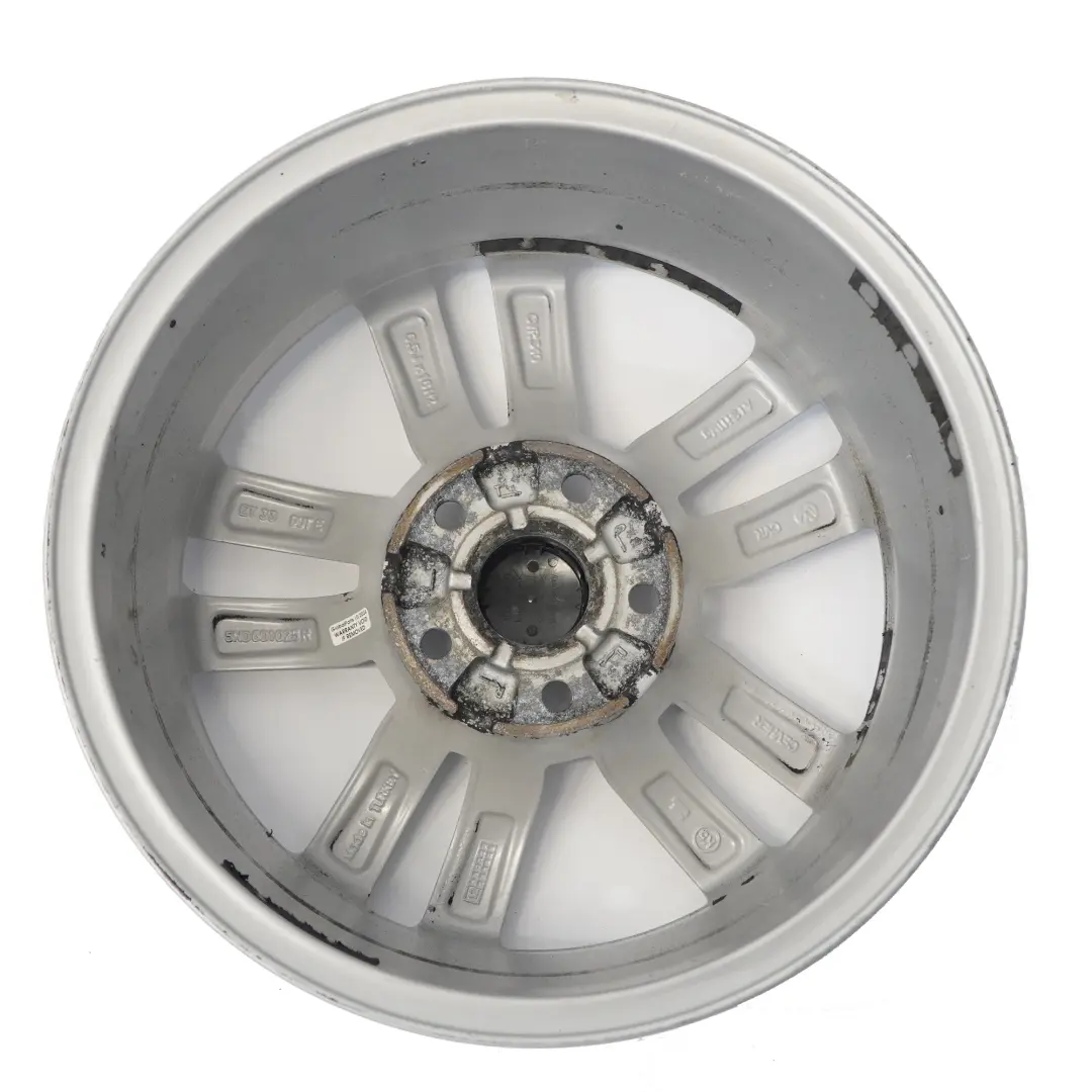 Silberne Leichtmetall Alufelge 16" 6.5J ET:33 für Volkswagen Tiguan 5N mit Teilenummer 5N0601025R Volkswagen Tiguan 5N Silberne Leichtmetall Alufelge 16" 6.5J ET:33 - SKU 5N0601025R-1 - Teilenummer 5N0601025R