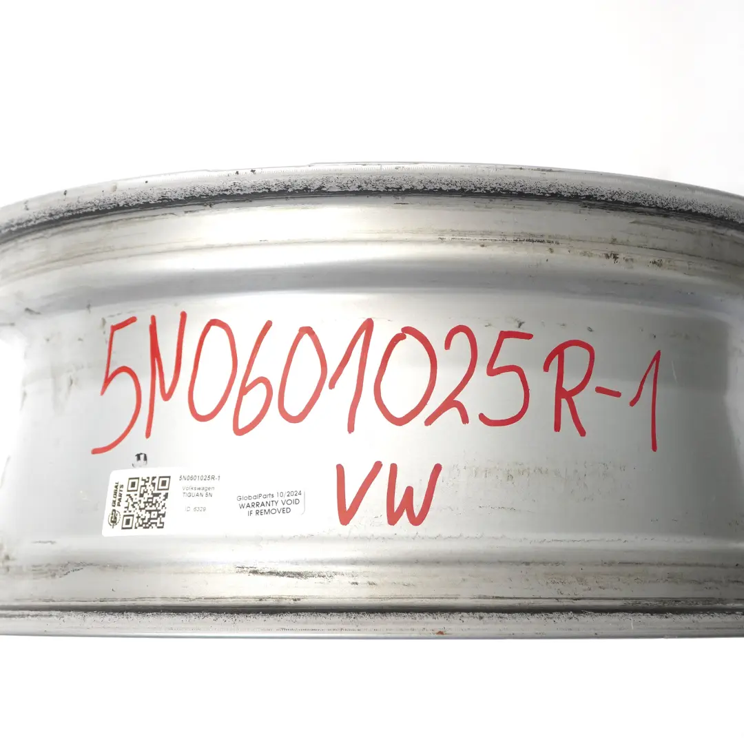 Alloy Rim 16" 6.5J ET:33 Star Spoke to Volkswagen Tiguan 5N Silver Wheel with Part number 5N0601025R Volkswagen Tiguan 5N Silver Wheel Alloy Rim 16" 6.5J ET:33 Star Spoke - SKU 5N0601025R-1 - Part number 5N0601025R