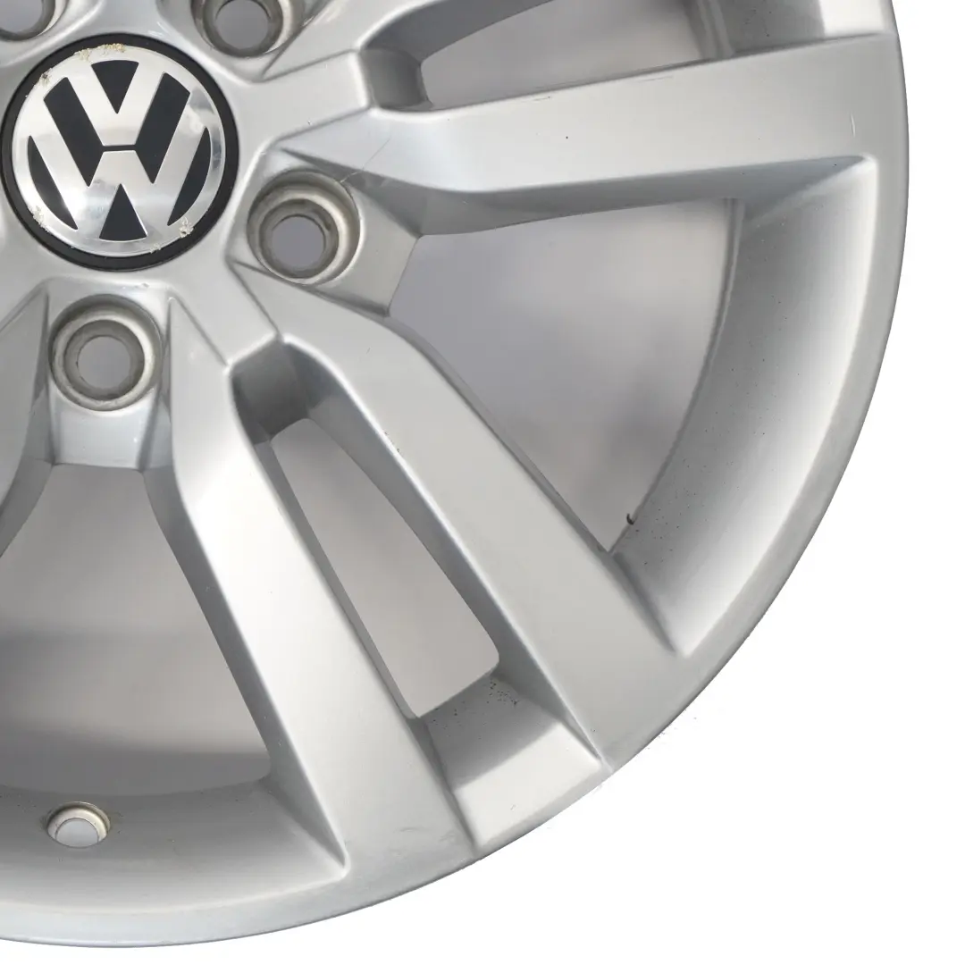 Volkswagen Tiguan 5N Silberne Leichtmetall Alufelge 16" 6.5J ET:33 - SKU 5N0601025R-1 - Teilenummer 5N0601025R