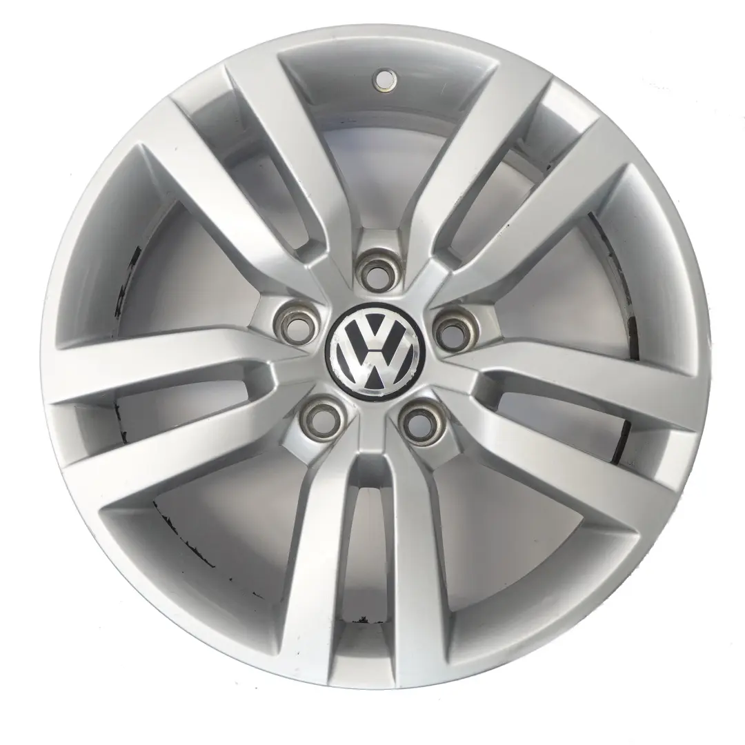 Cerchio lega argento 16" 6.5J ET:33 Star Spoke 5N0601025R per Volkswagen Tiguan 5N con numero di parte 5N0601025R-2 Volkswagen Tiguan 5N Cerchio lega argento 16" 6.5J ET:33 Star Spoke 5N0601025R - SKU 5N0601025R-2 - Numero di parte 5N0601025R-2
