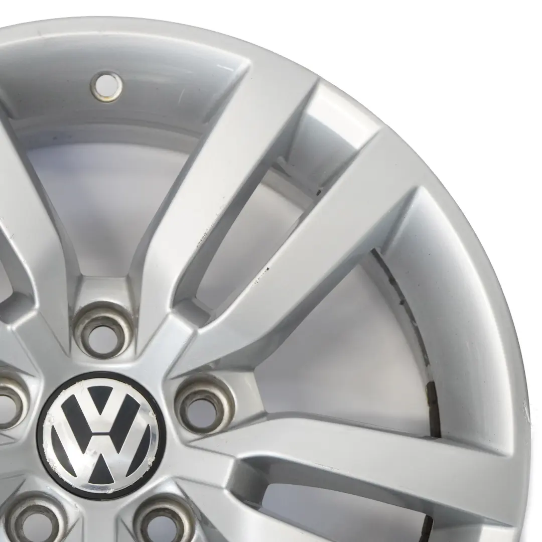 Volkswagen Tiguan 5N Silberne Leichtmetall Alufelge 16" 6.5J ET:33 5N0601025R - SKU 5N0601025R-2 - Teilenummer 5N0601025R-2