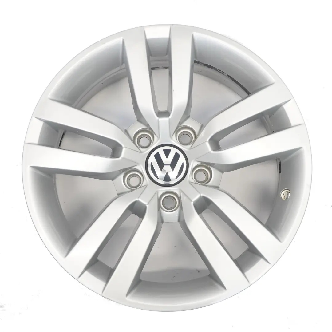 Volkswagen Tiguan 5N Silver Wheel Alloy Rim 16" 6.5J ET:33 Star Spoke - SKU 5N0601025R-4 - Part number 5N0601025R