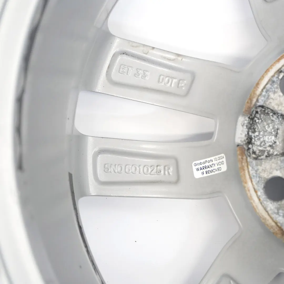 Alloy Rim 16" 6.5J ET:33 Star Spoke to Volkswagen Tiguan 5N Silver Wheel with Part number 5N0601025R Volkswagen Tiguan 5N Silver Wheel Alloy Rim 16" 6.5J ET:33 Star Spoke - SKU 5N0601025R-4 - Part number 5N0601025R