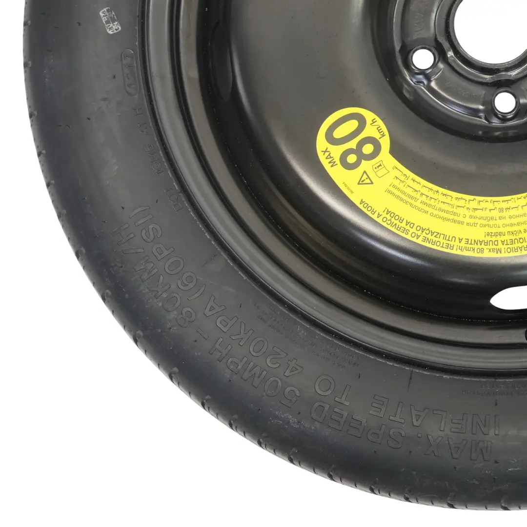 VW Volkswagen Tiguan 5N Audi Q3 8U Spare Wheel Steel R18 Tyre 145/80 - SKU 5N0601027E-1 - Part number 5N0601027E