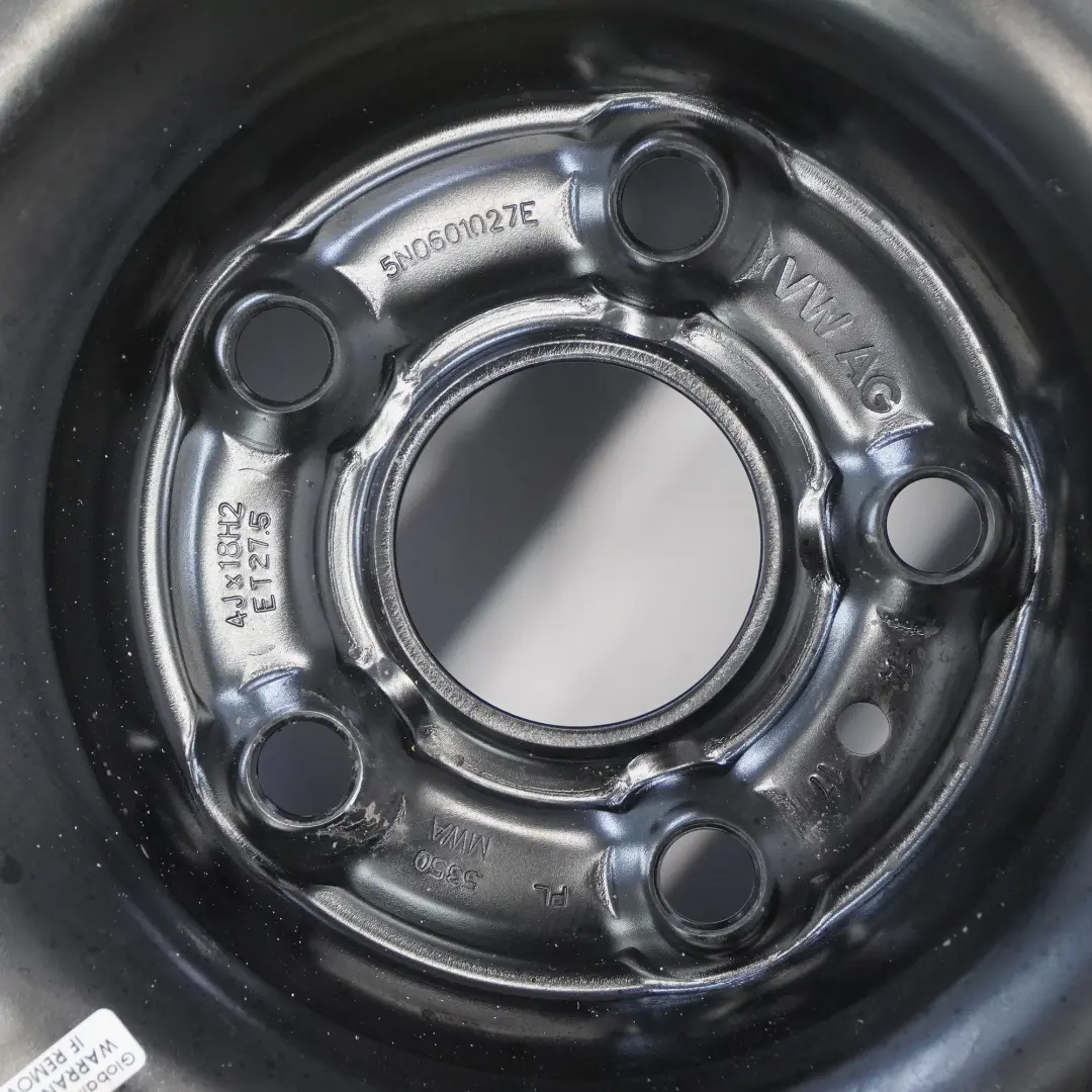 Koło Zapasowe R18 145/80 do VW Volkswagen Tiguan 5N Audi Q3 8U o numerze 5N0601027E VW Volkswagen Tiguan 5N Audi Q3 8U Koło Zapasowe R18 145/80 - SKU 5N0601027E-1 - Numer Części 5N0601027E