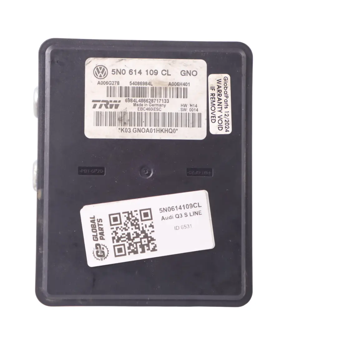 Bomba de Freno Audi Q3 8U Seat Alhambra Mk2 ABS Unidad de Hidráulico para con número de pieza 5N0614109CL Bomba de Freno Audi Q3 8U Seat Alhambra Mk2 ABS Unidad de Hidráulico - SKU 5N0614109CL - Número de pieza 5N0614109CL