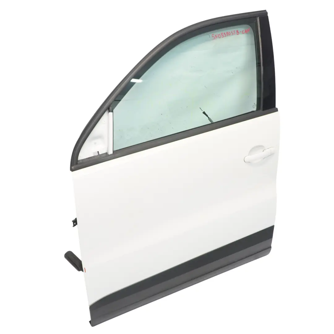 Door Front Left N/S Candy White - B9A to Volkswagen VW Tiguan 5N with Part number 5N0831055B Volkswagen VW Tiguan 5N Door Front Left N/S Candy White - B9A - SKU 5N0831055B-CAN - Part number 5N0831055B