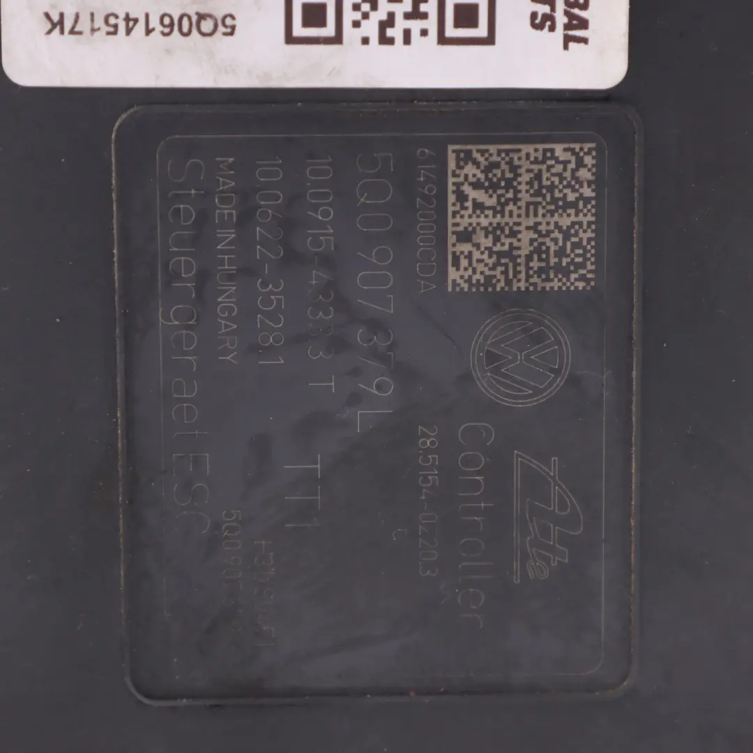 CRKB ABS-Pumpenmodulator Steuergerät 5Q0907379L für Audi A3 8V 1.6 TDI mit Teilenummer 5Q0614517K Audi A3 8V 1.6 TDI CRKB ABS-Pumpenmodulator Steuergerät 5Q0907379L - SKU 5Q0614517K - Teilenummer 5Q0614517K