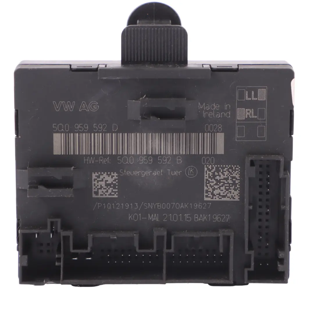 Módulo de puerta Audi A3 8V VW Golf 7 Seat Leon 3 Delantero Derecho para con número de pieza 5Q0959592D Módulo de puerta Audi A3 8V VW Golf 7 Seat Leon 3 Delantero Derecho - SKU 5Q0959592D - Número de pieza 5Q0959592D