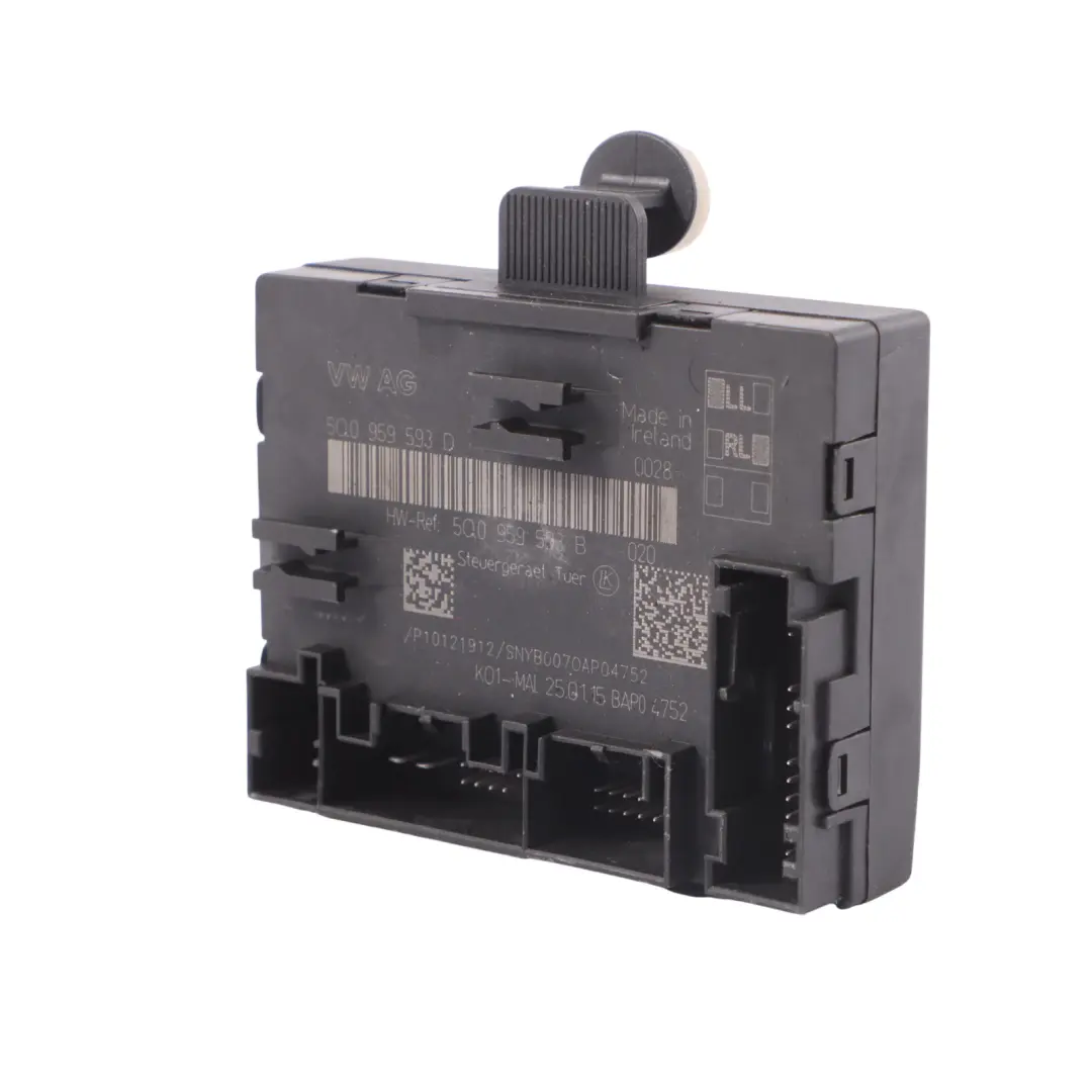 Modulo Porta Unità Controllo Lato Anteriore Conducente per Audi A3 8V con numero di parte 5Q0959593B Audi A3 8V Modulo Porta Unità Controllo Lato Anteriore Conducente - SKU 5Q0959593B - Numero di parte 5Q0959593B