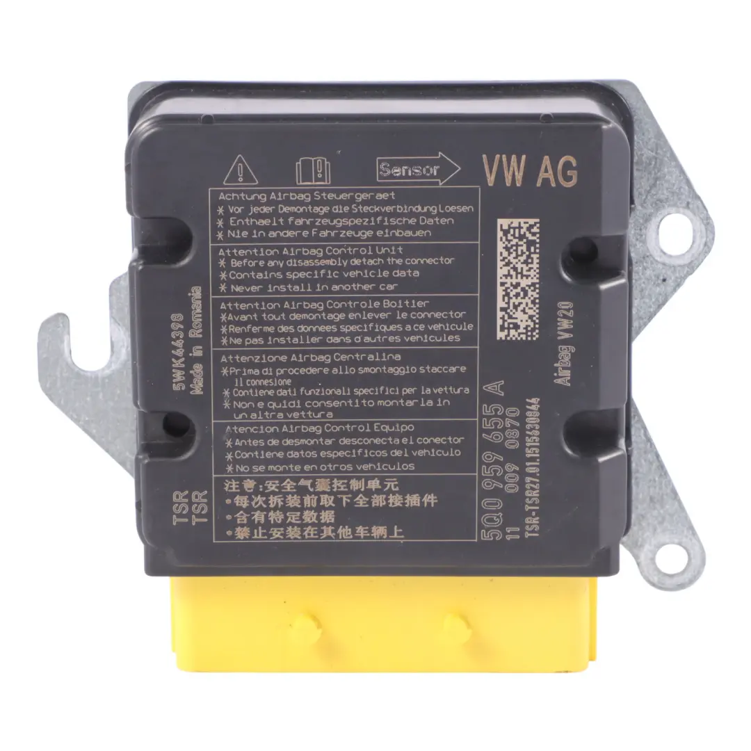 Unité de contrôle du module d'air SRS ECU pour Audi A3 8V à propos du numéro de pièce 5Q0959655A Audi A3 8V Unité de contrôle du module d'air SRS ECU - SKU 5Q0959655A - Numéro de pièce 5Q0959655A