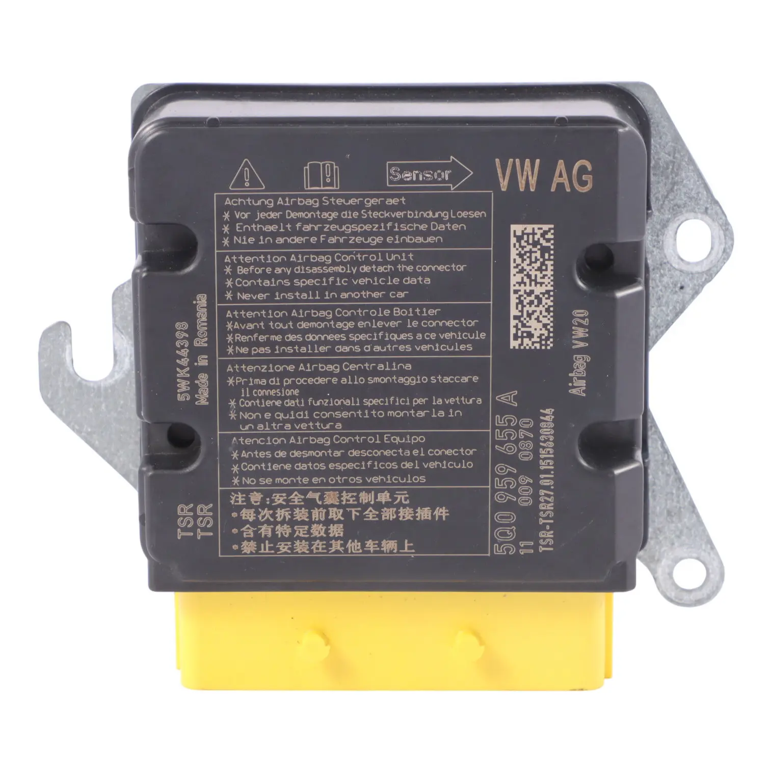 Audi A3 8V Unité de contrôle du module d'air SRS ECU 5Q0959655A