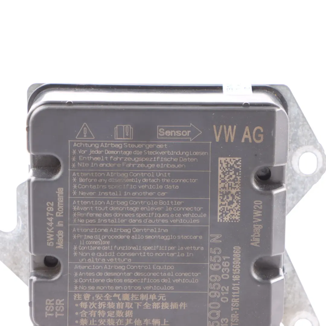 Audi A3 8V Air Module Control Sensor SRS System ECU Unit - SKU 5Q0959655N - Part number 5Q0959655N