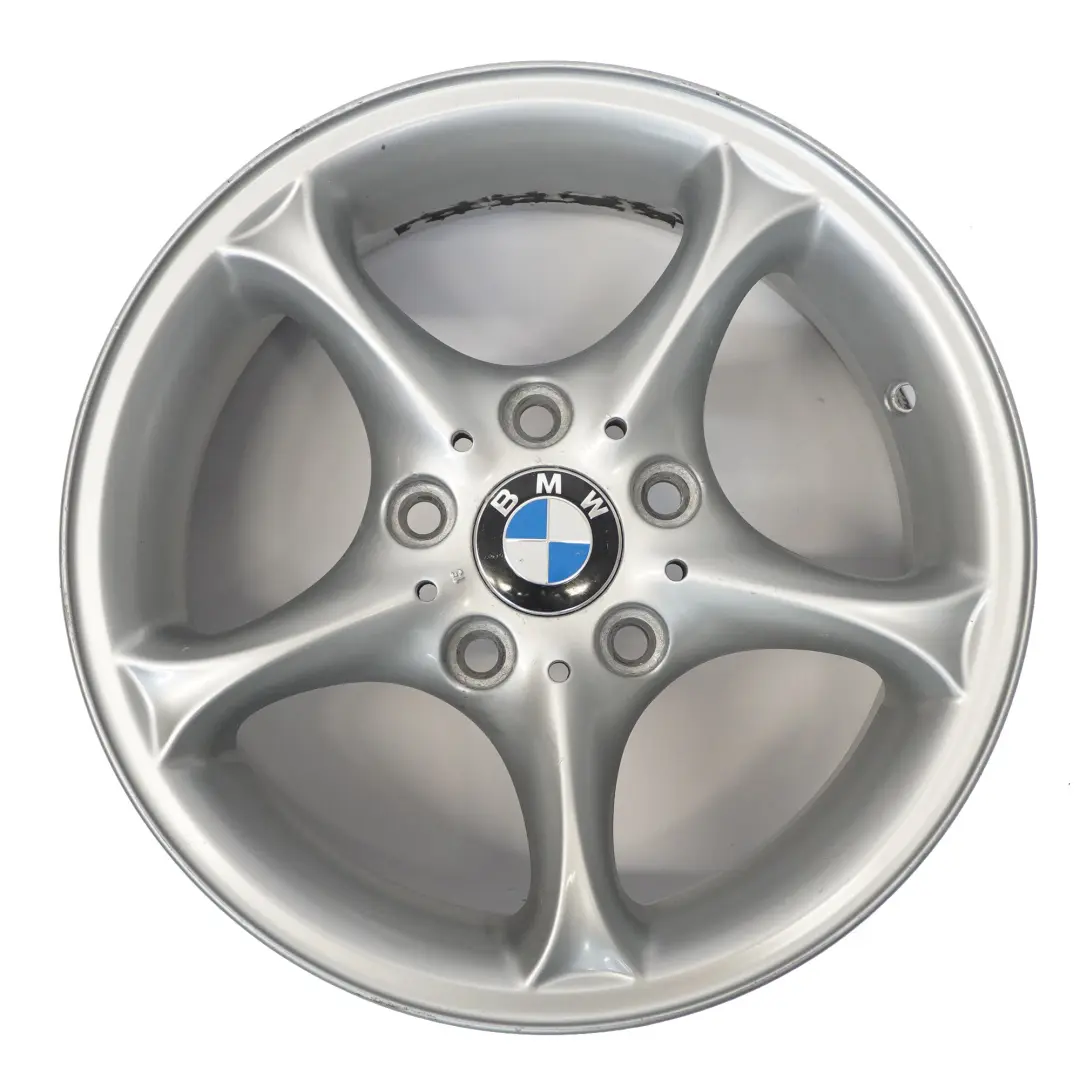 Argento Cerchio in lega 16" 7J ET:47 Star Spoke per BMW Z4 E85 con numero di parte 6758187 BMW Z4 E85 Argento Cerchio in lega 16" 7J ET:47 Star Spoke - SKU 6758187-1 - Numero di parte 6758187