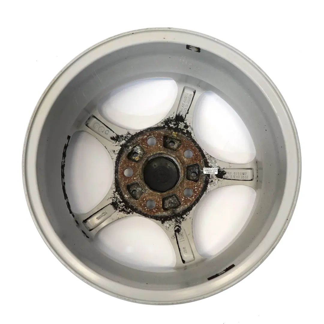 llanta de aleación de plata 16 "7J ET:47 Star Spoke para BMW Z4 E85 con número de pieza 6758187 BMW Z4 E85 llanta de aleación de plata 16 "7J ET:47 Star Spoke - SKU 6758187-1 - Número de pieza 6758187