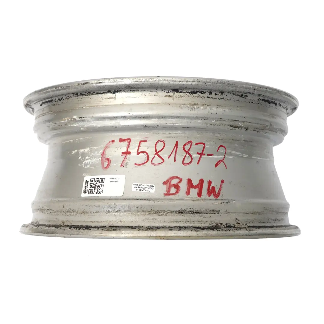 Silberne Leichtmetallfelge Alufelge 16" 7J ET:47 Sternspeiche für BMW Z4 E85 mit Teilenummer 6758187 BMW Z4 E85 Silberne Leichtmetallfelge Alufelge 16" 7J ET:47 Sternspeiche - SKU 6758187-2 - Teilenummer 6758187
