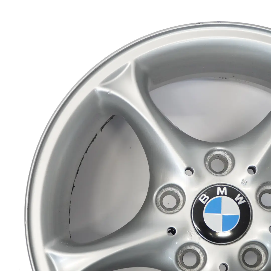 Silberne Leichtmetallfelge Alufelge 16" 7J ET:47 Sternspeiche für BMW Z4 E85 mit Teilenummer 6758187 BMW Z4 E85 Silberne Leichtmetallfelge Alufelge 16" 7J ET:47 Sternspeiche - SKU 6758187-2 - Teilenummer 6758187
