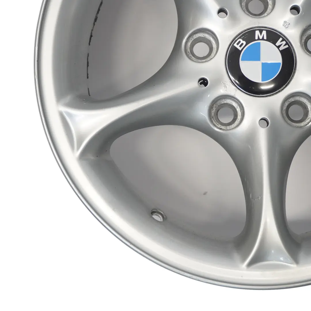 Silberne Leichtmetallfelge Alufelge 16" 7J ET:47 Sternspeiche für BMW Z4 E85 mit Teilenummer 6758187 BMW Z4 E85 Silberne Leichtmetallfelge Alufelge 16" 7J ET:47 Sternspeiche - SKU 6758187-2 - Teilenummer 6758187